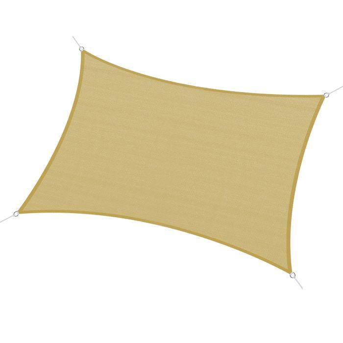 Outsunny - Toldo de sombra - HDPE - 600x400cm - Beige