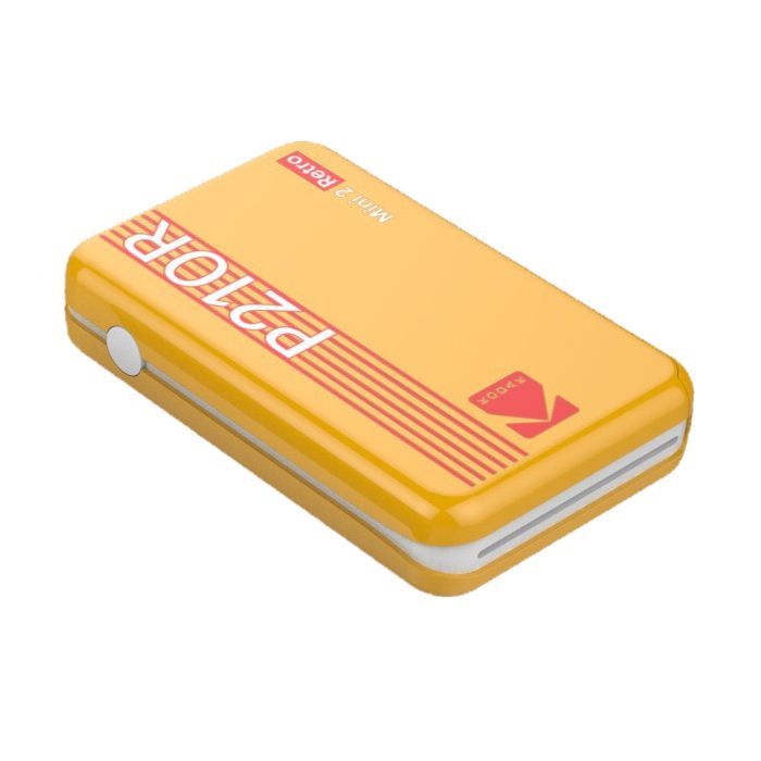 KODAK Mini Retro 2 P210 - Mini Imprimante Bluetooth - Photo format CB 5,3x8,6 cm - 8 incluses - Sublimation Thermique 4Pass - Jaune