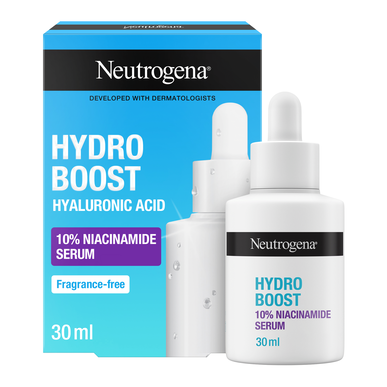 Neutrogena Hydro Boost Hyaluronic Acid -kasvoseerumi, tehokas kosteus, niasiiniamidi, 30 ml