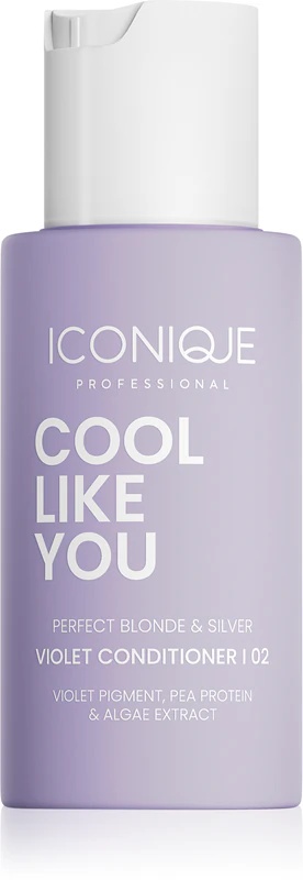 ICONIQUE Professional COOL LIKE YOU Perfect Blonde & Silver Violet kondicionierius neutralizuoja geltonus atspalvius