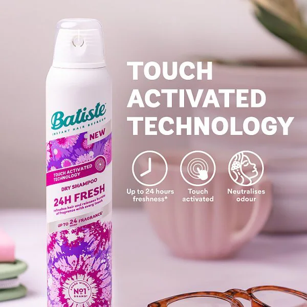 Batiste 24H Fresh száraz sampon érintésaktivált technológiával