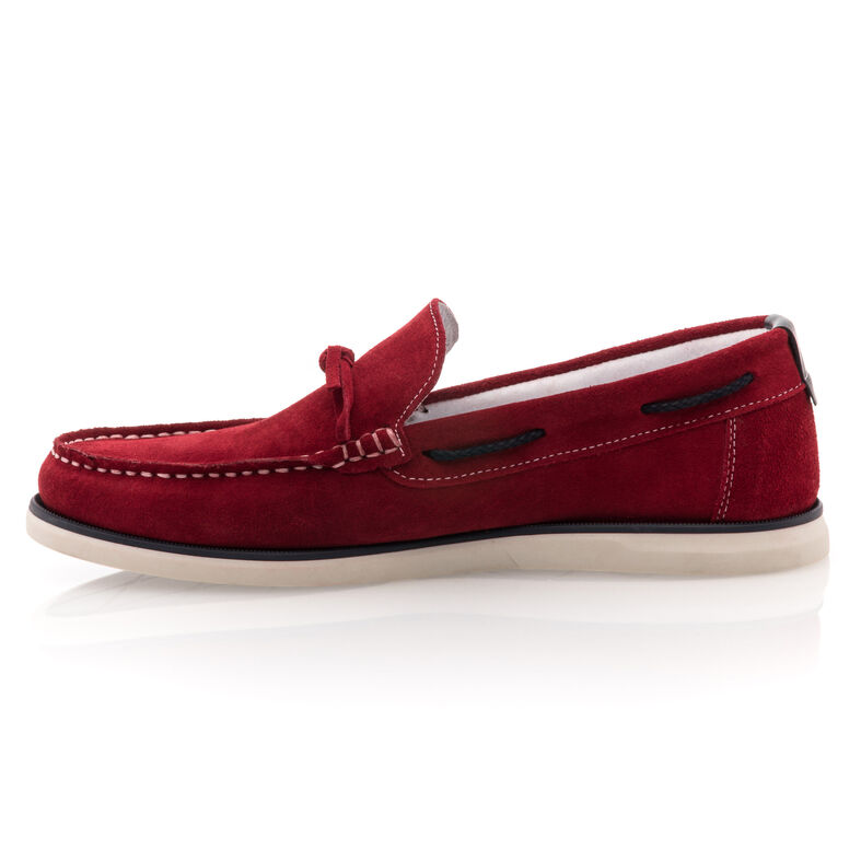 Mocasines/zapatos náuticos rojos para hombre