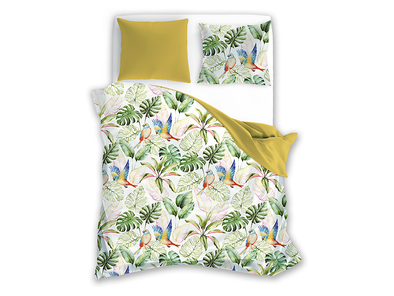 Komplet pościeli Parrot bawełna 160x200 cm   2x70x80 cm
