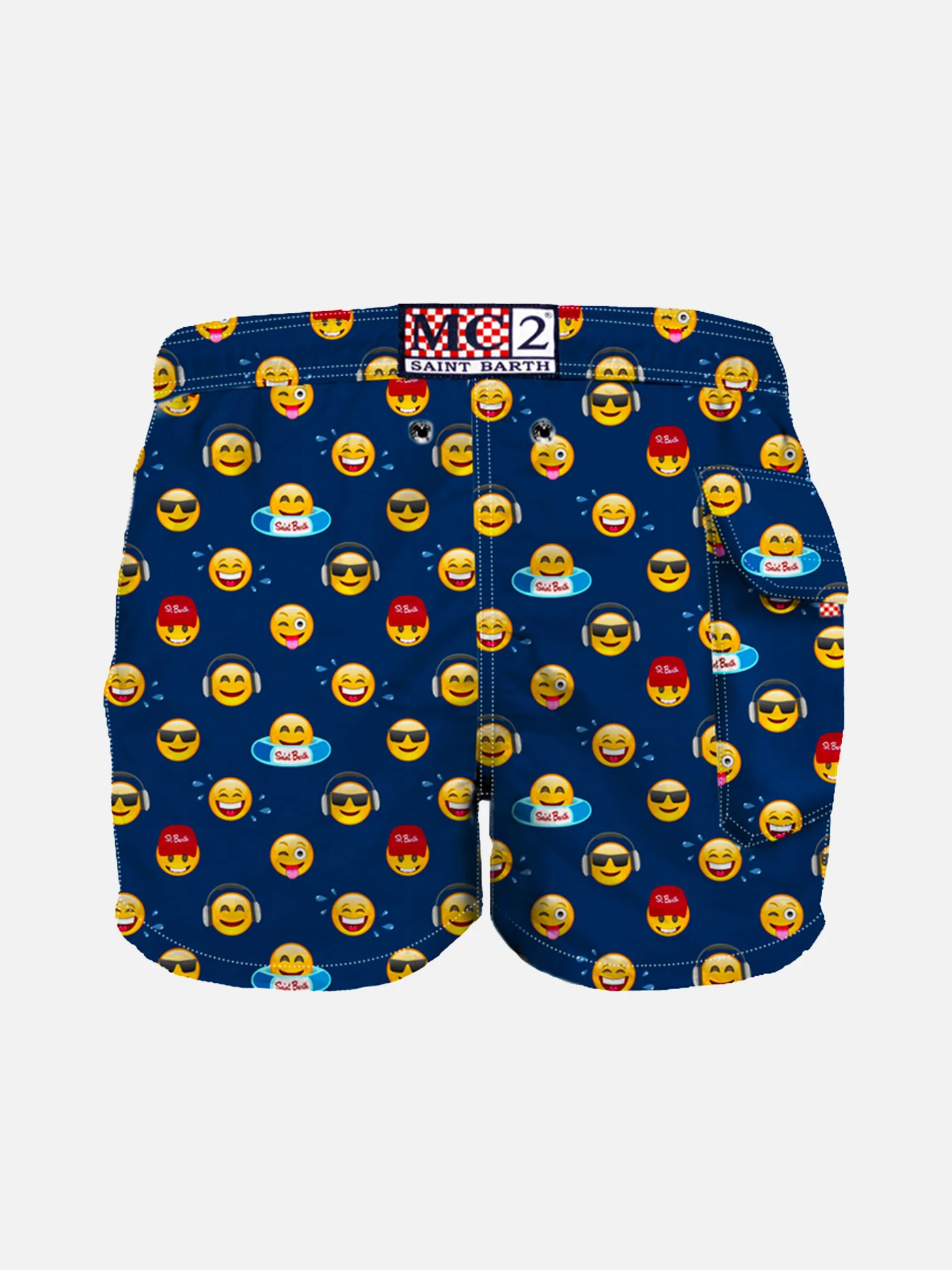 Jungenbadeanzug mit Emoji-Print