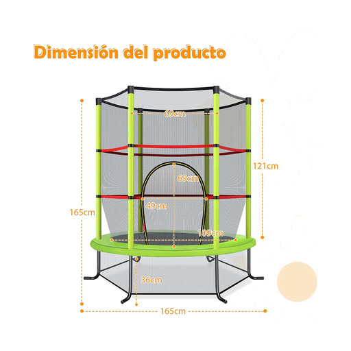 Trampolin Costway 165 cm z varnostno mrežo