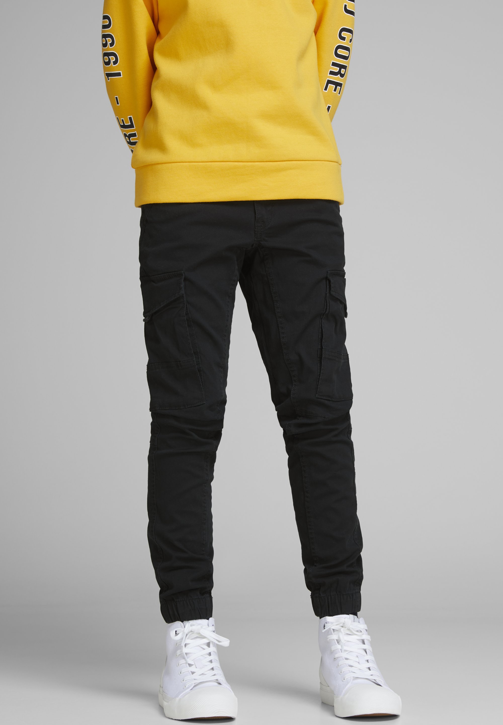 Jack & Jones Junior JJIPAUL JJFLAKE - Cargobroek - zwart