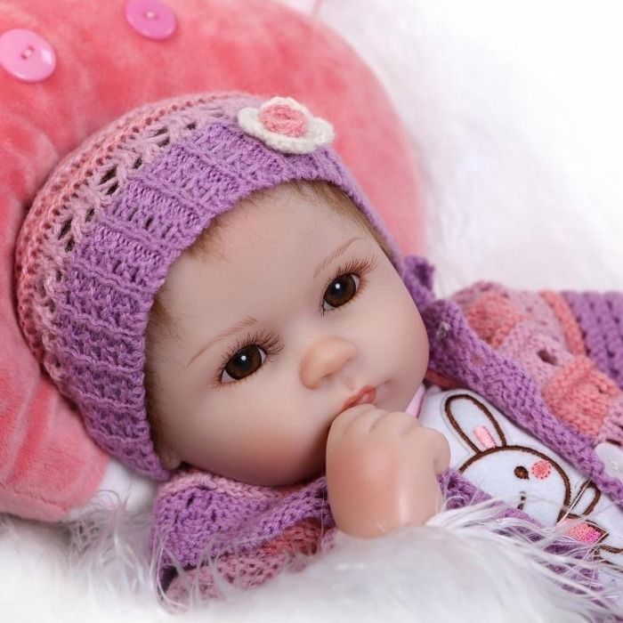 Muñeca bebé reborn - 42 cm - vinilo - Extremidades articuladas