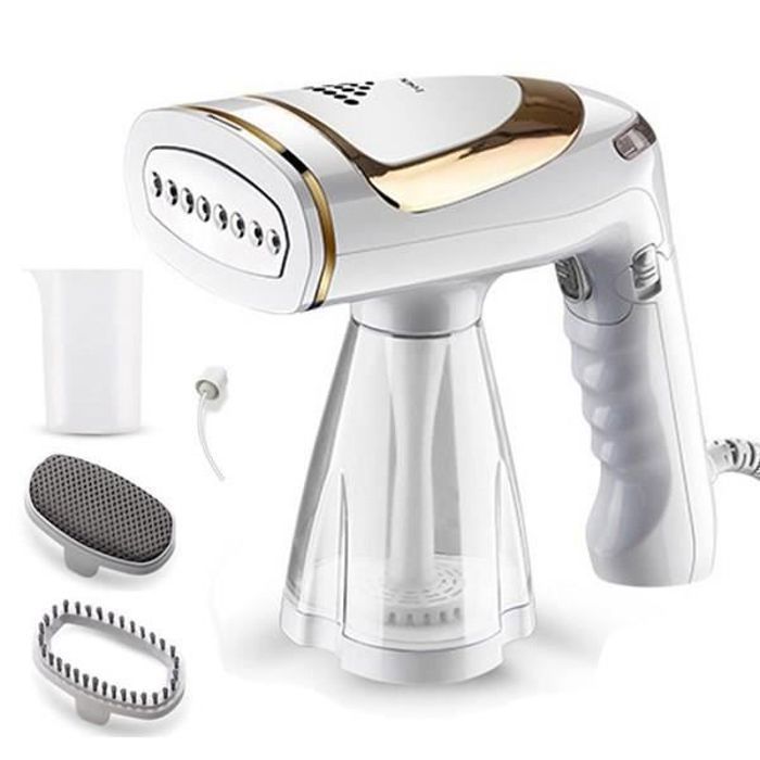 LEXLIFE 1600W Portable Foldable Handheld Garment Steamer - White