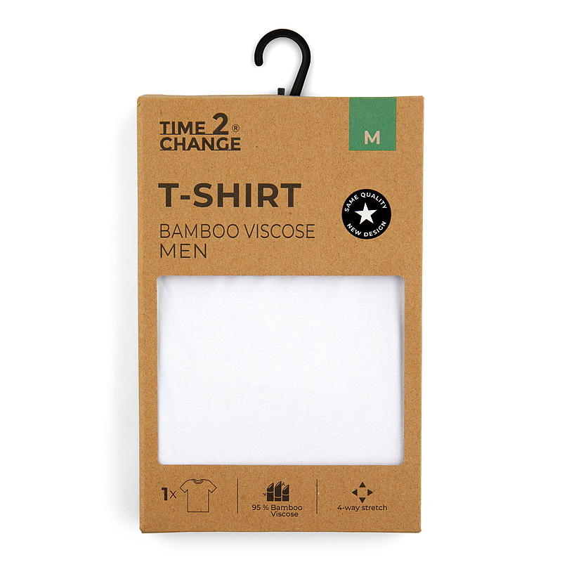 Tempo 2 Cambia T-shirt taglia L bambù bianco