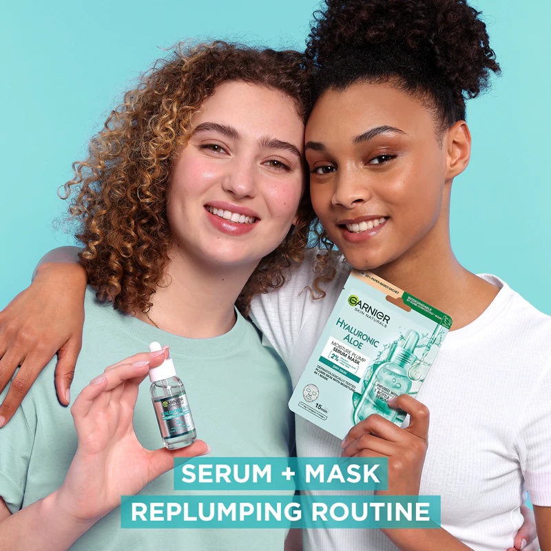 Vlažilna maska iz platna Garnier Hyaluron + Hyaluronic Aloe