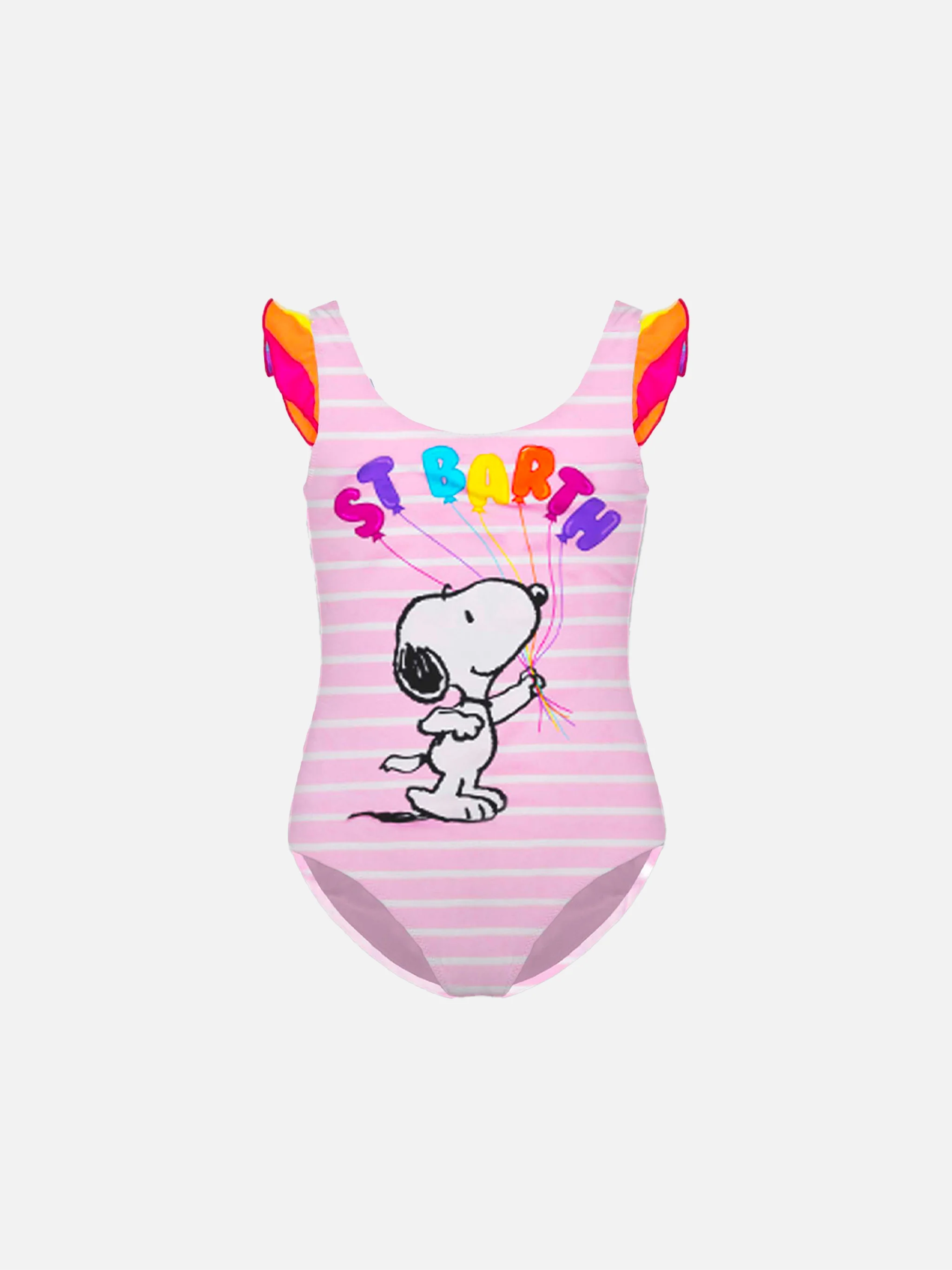 Costume da bagno da bambina con volant stampa Snoopy | Edizione specia