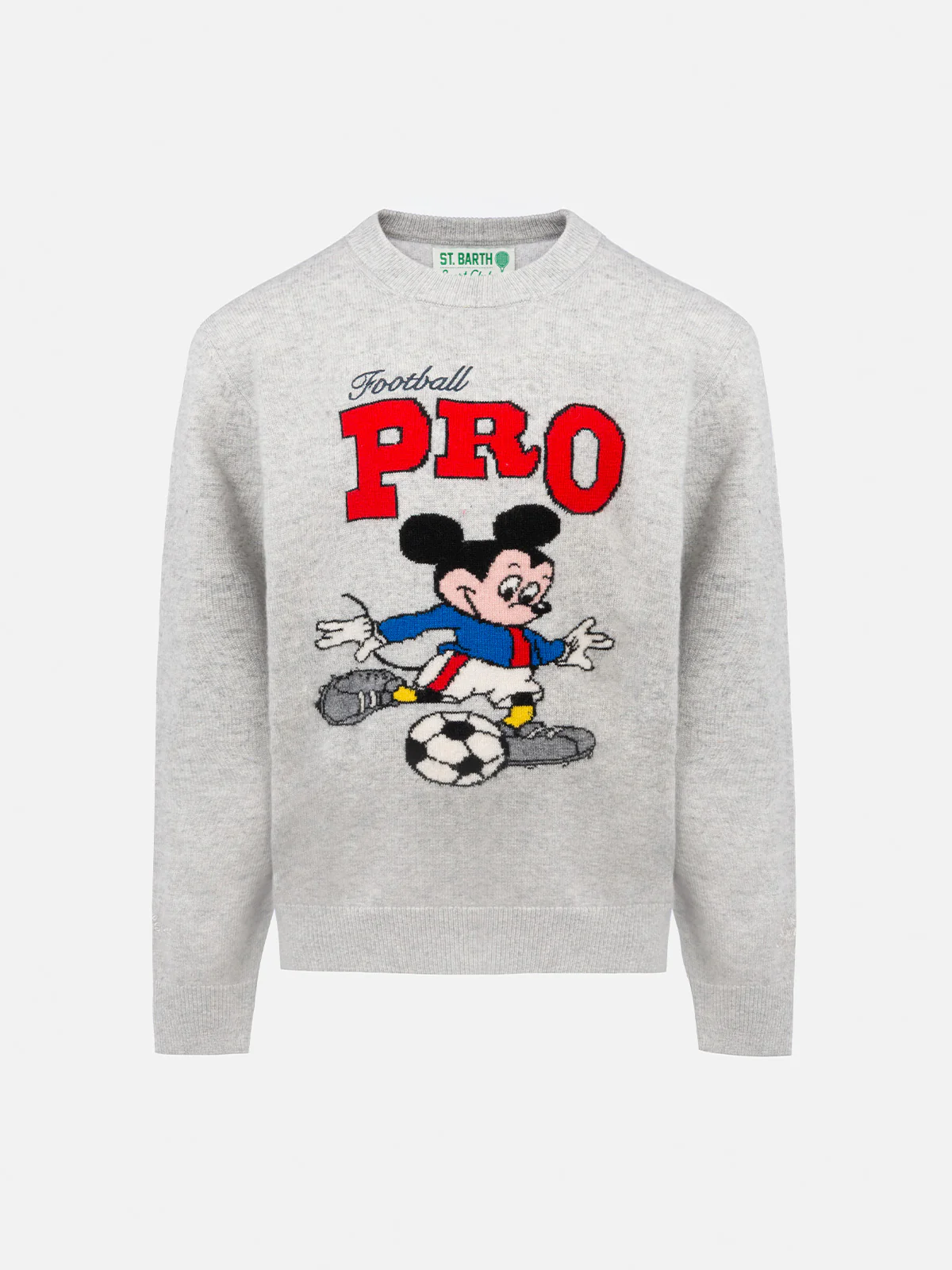 Grijze trui met ronde hals en Mickey Mouse-print voor jongens van Douglas |