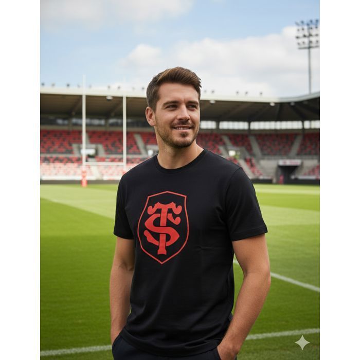 T-Shirt - STADE TOULOUSAIN - Toulouse - Rugby - Schwarz - Kurzarm