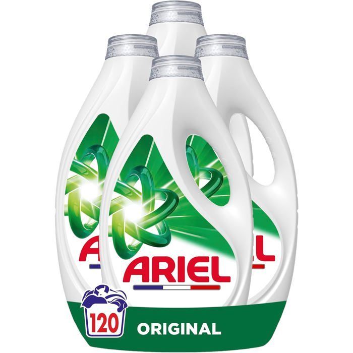 Detergente líquido para roupas Ariel, 100 lavagens, original.