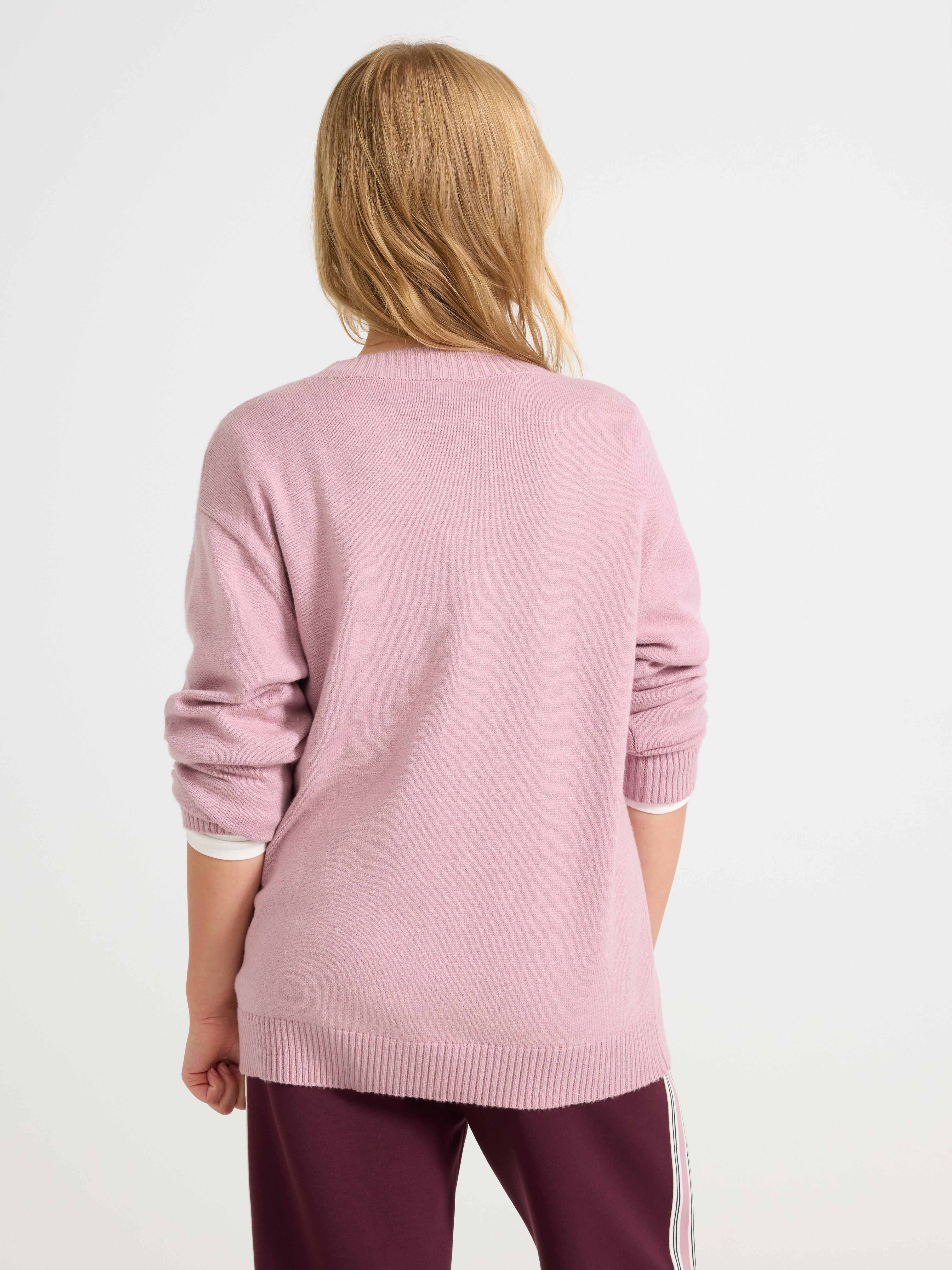 Strikket genser Dusty Lilac