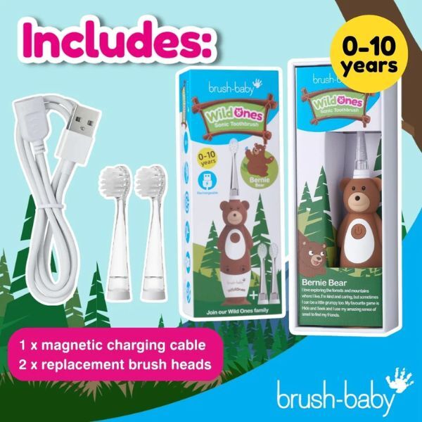 Borstel Baby WildOnes™ Beer Oplaadbare Tandenborstel voor Kinderen