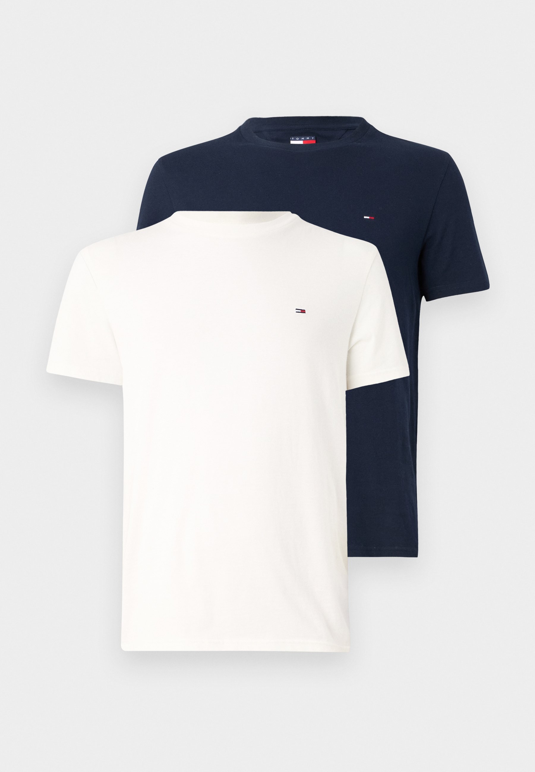 Tommy Jeans SLIM TEE 2 PACK - Tricou simplu - dark night navy/ecru