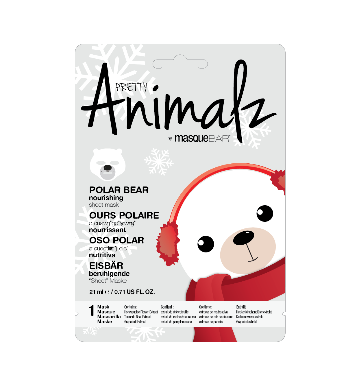 Хранљива маска за лице Pretty Animalz Polar Bear Маске за лице