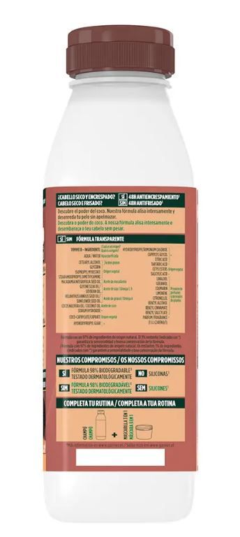 Fructis Hair Food regenerator za zaglađivanje kose s okusom kokosa Regeneratori bez silikona
