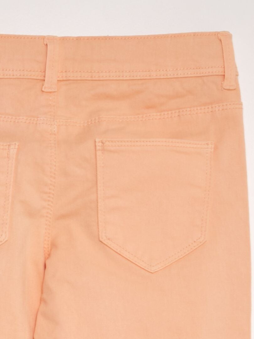 Calça capri skinny de cintura alta - LARANJA