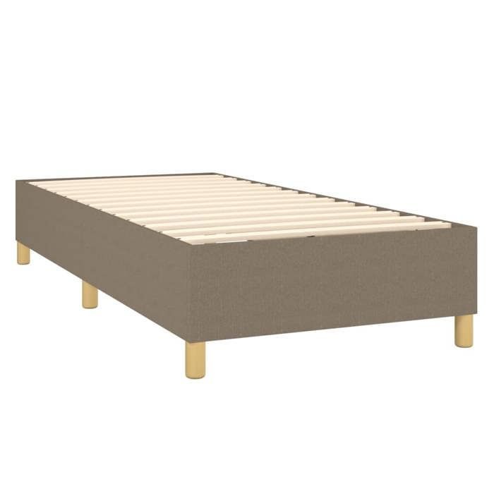 Lattenbodem met matras - Taupe - 80x200 cm - Inclusief hoofdbord - Maximale ontspanning