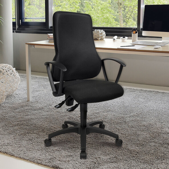 Wellness office swivel chair with armrests