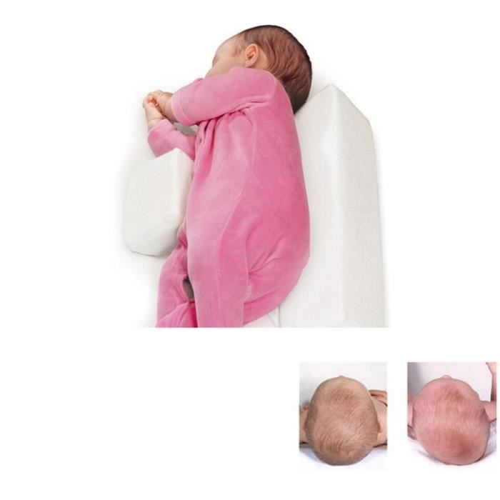 Almohada para dormir de lado para recién nacidos - Ajustable - Terciopelo blanco saludable