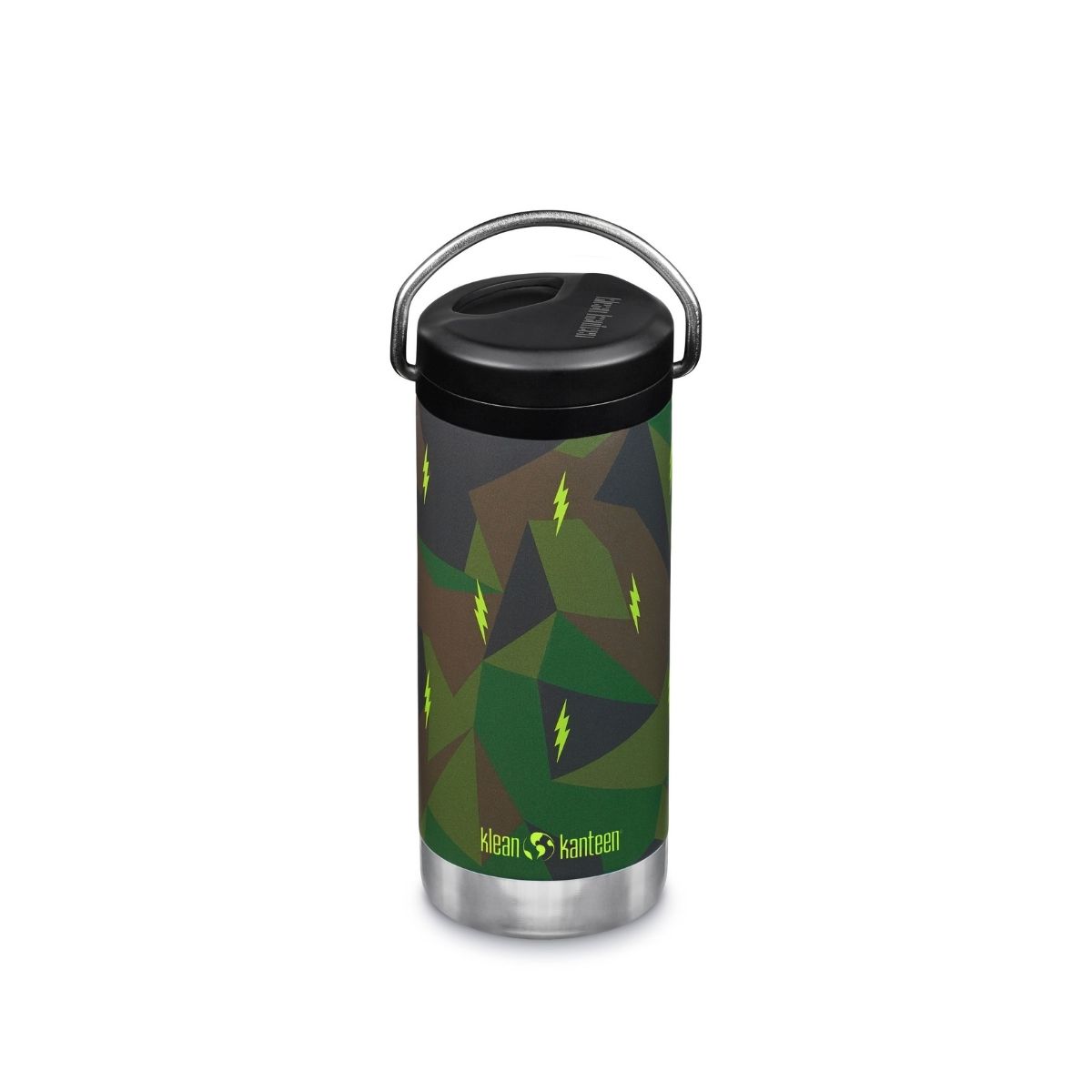 Garrafa térmica Klean Kanteen de 355 ml (12 oz) com tampa de rosca.
