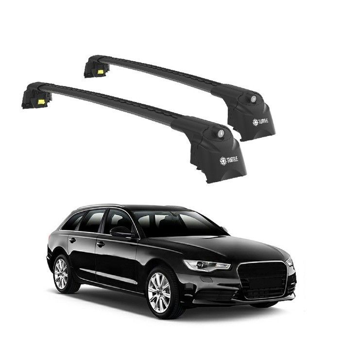 TURTLE AIR-2 Roof Bars for AUDI A6 AVANT (C7) 2011-2018 (ESTATE) Black