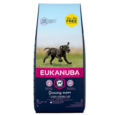 Ξηρά τροφή για σκύλους Eukanuba 18kg - 15kg + 3kg δωρεάν!*