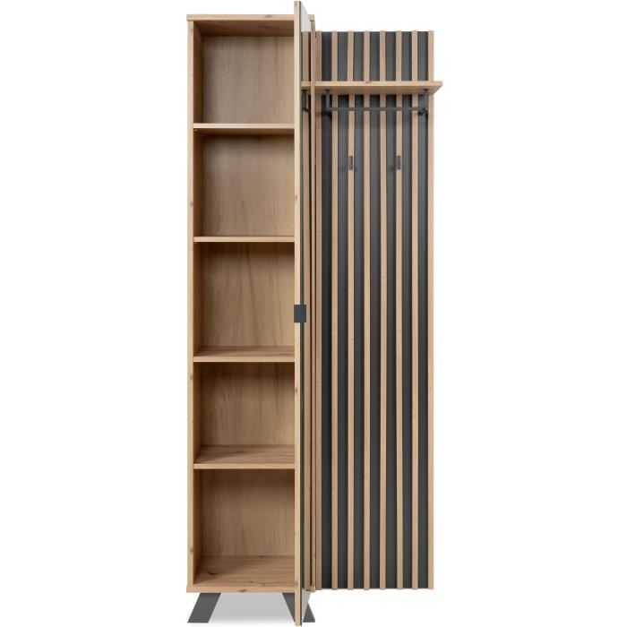1-door locker, 80x37x189.6 cm, oak finish - MEDAN