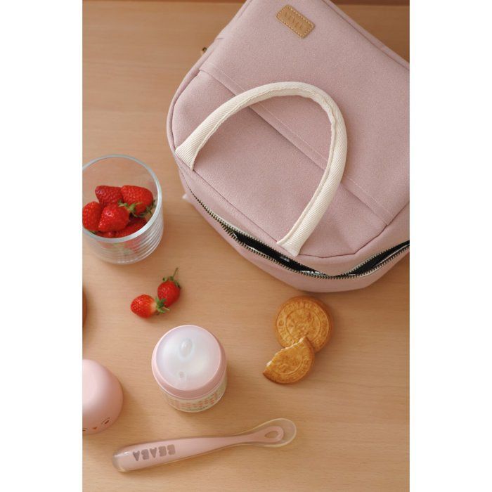 Borsa termica per il pranzo color rosa cipria