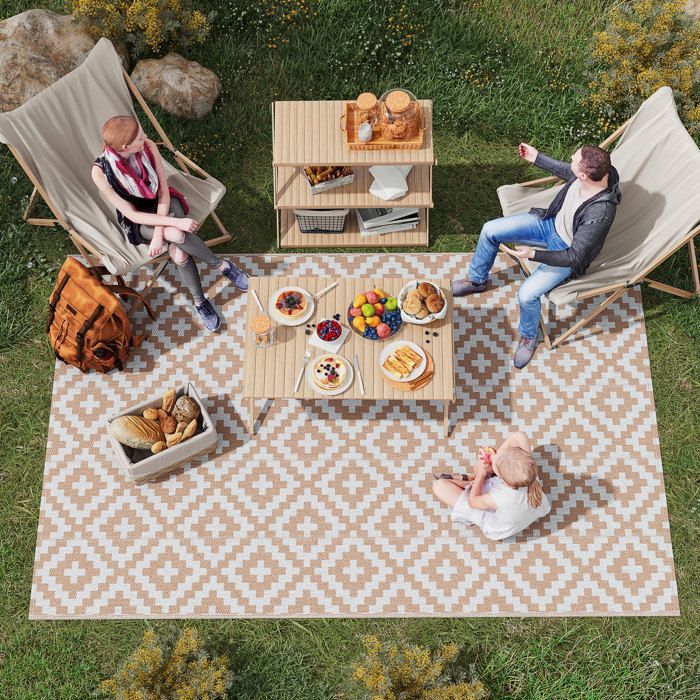 Outsunny - Buitenkleed - PP - 274x0,3x182cm - Beige
