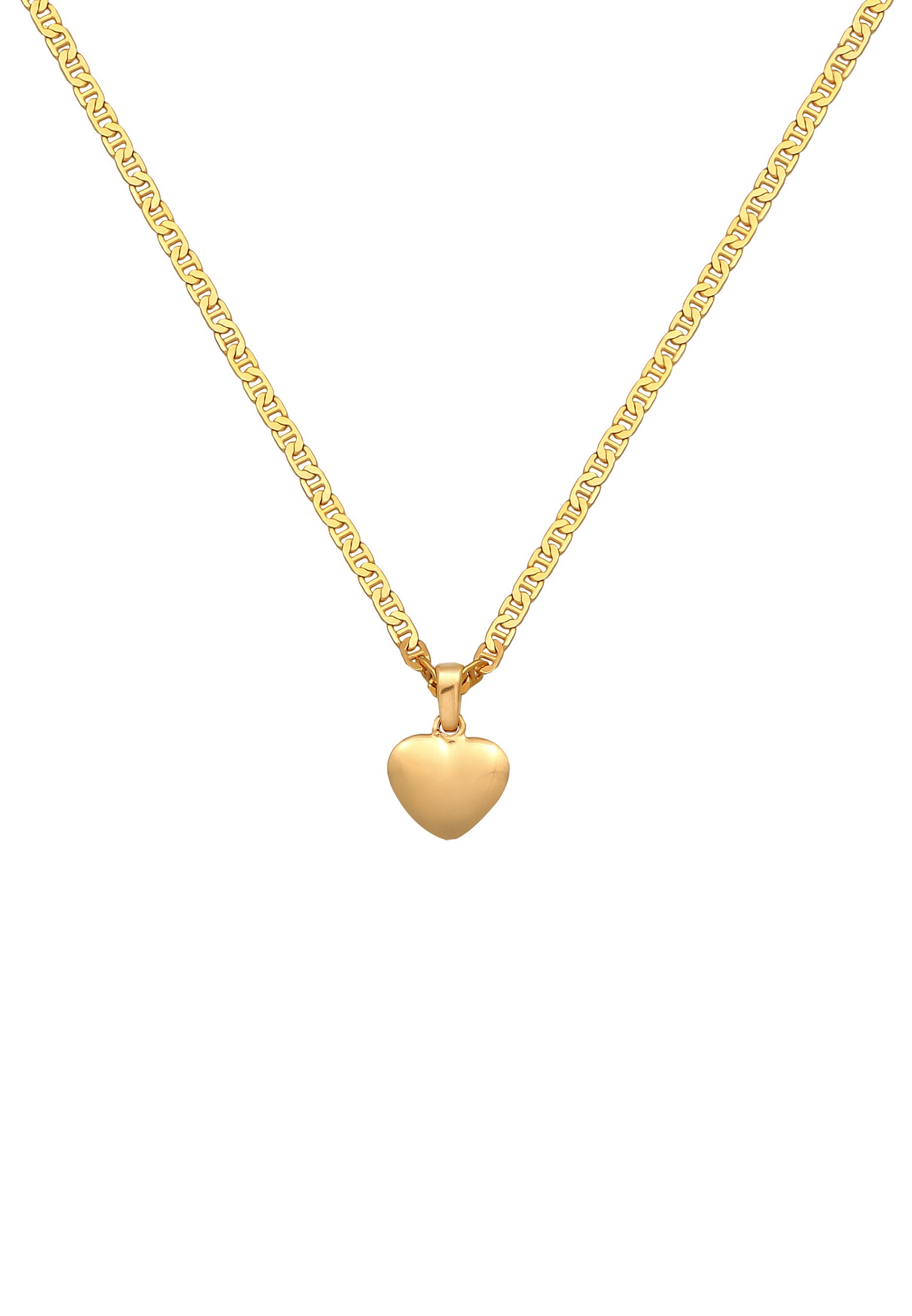 Elli Femmes pendentif coeur amour en argent sterling 925 plaqué or