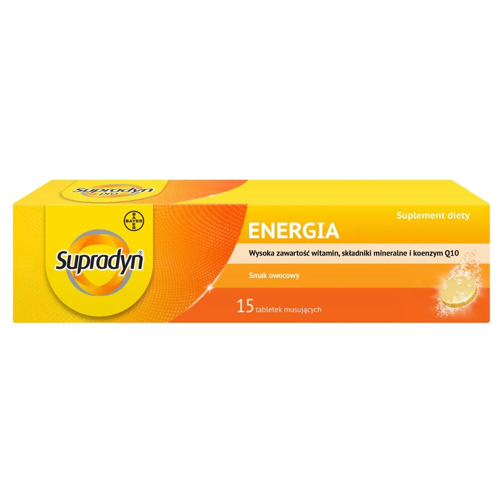 Supradyn Energia, Zestaw witamin i minerałów, Tabletki musujące