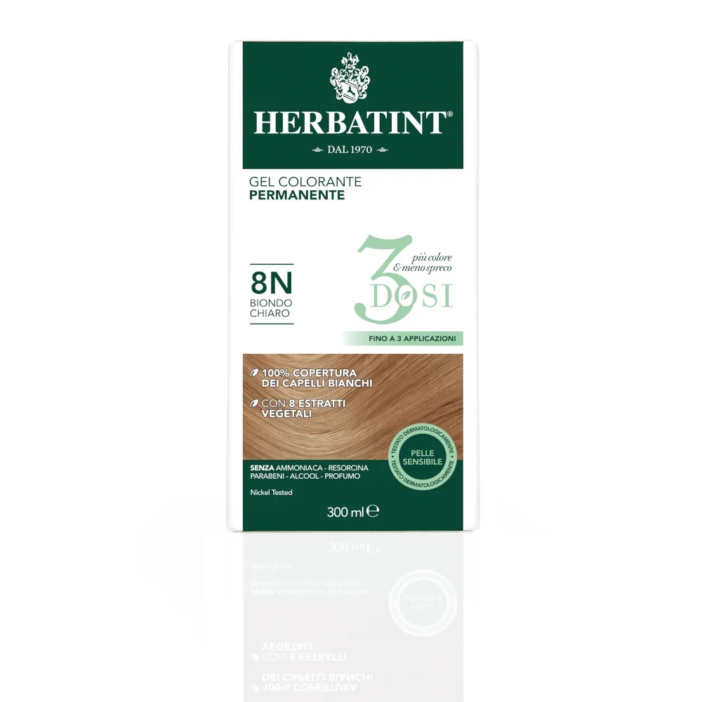 HERBATINT Herbatint coloration permanente gel 3 doses 8N blond clair 300 ml