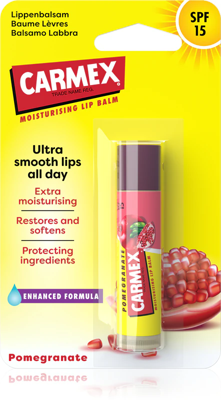 Carmex Granaattiomena kosteuttava huulirasvapuikko SPF 15