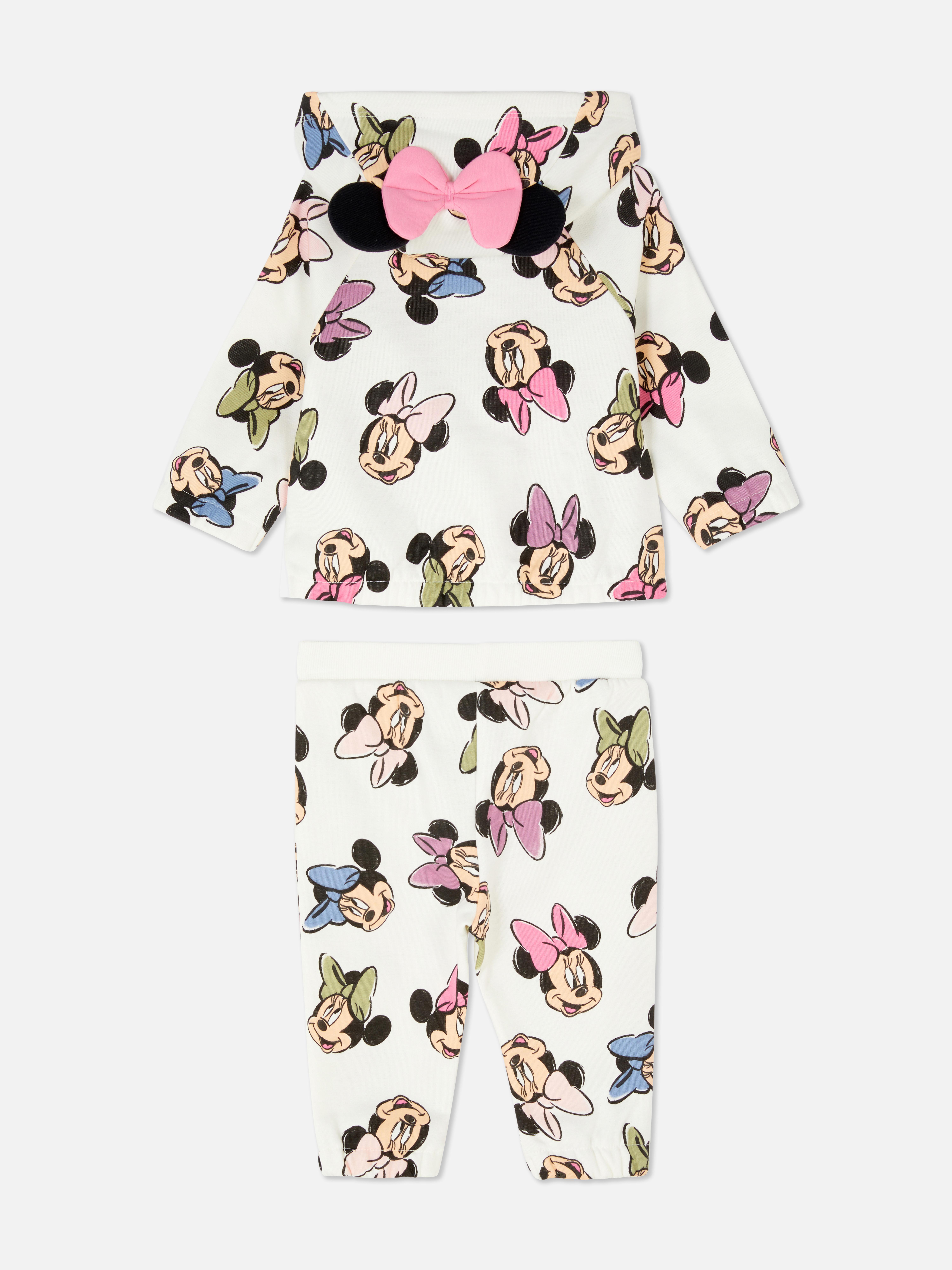 Hanorac și pantaloni de trening asortați Set Disney Minnie Mouse cu hanorac cu fermoar și pantaloni de trening până la gleznă