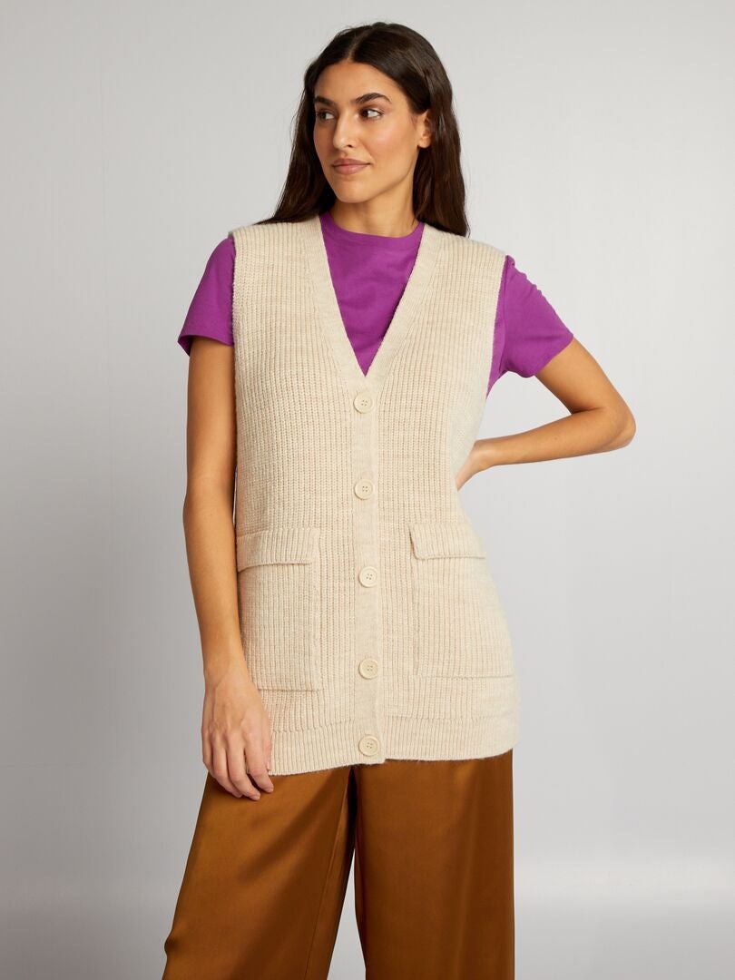 Mouwloos vest - WIT