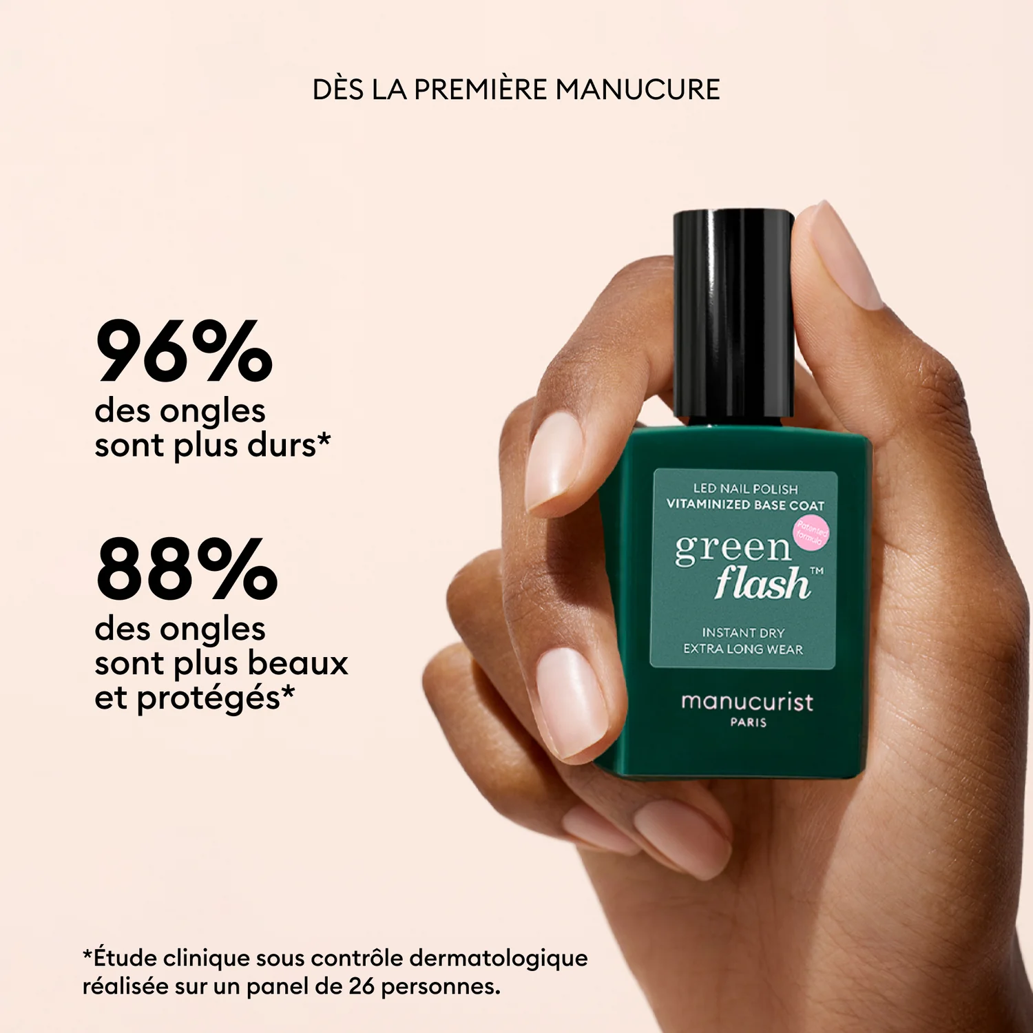 Semi-permanent LED Green Flash™ - 15 ml Base Coat Vitaminée Green Flash™