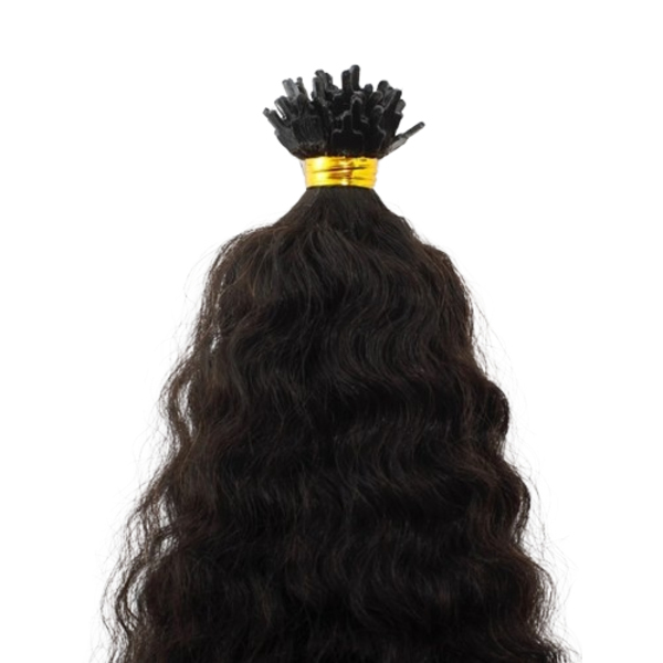 House Of Hair UK Extension a ciocche piatte ricce color ebano, lunghezza 14 pollici