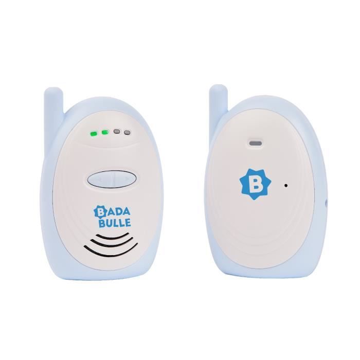 Badabulle Audio Baby Monitor - Easy to use - 300m range - Compact baby monitor - Audible and visual alarm