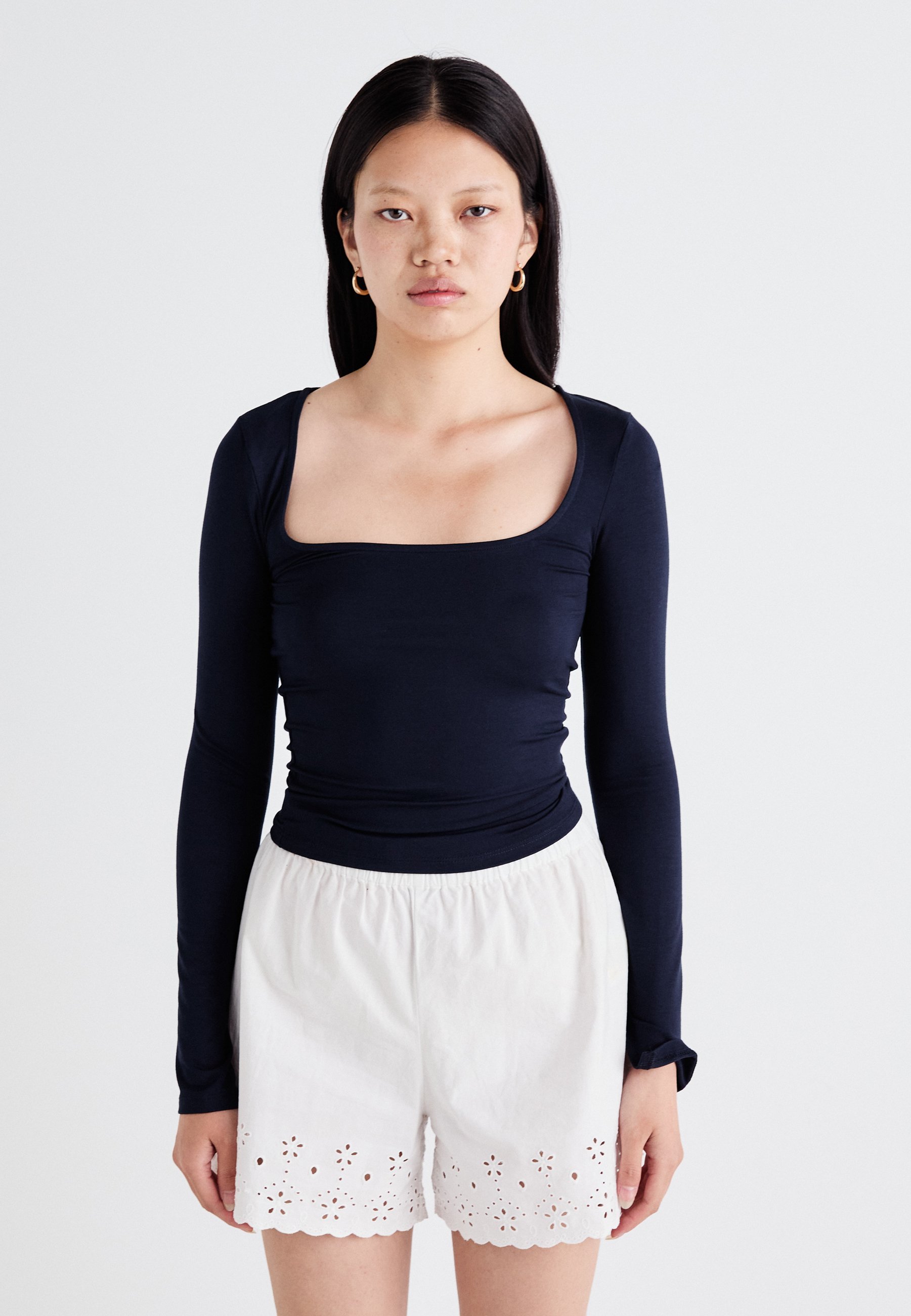 Gina Tricot SOFT TOUCH - Haut à manches longues - Capitaine du ciel