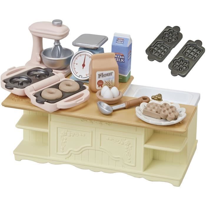 Familias Sylvanian - Muebles y accesorios de cocina - Blanco - Porcelana - Para mayores de 3 años