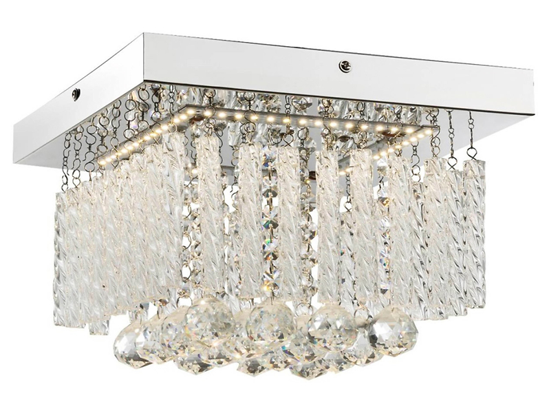 Lampa sufitowa Mathilda LED metalowa srebrna