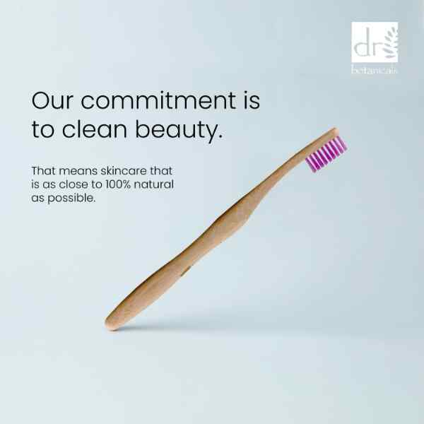 Confezione doppia risparmio di spazzolini da denti in bambù Dr Botanicals, colore viola.