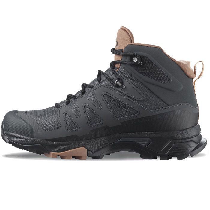 Chaussures de marche de randonnée, SALOMON, X Ultra Mid 4 GTX W - Ebony/Mocha Mouse/Almond Cream, Femme
