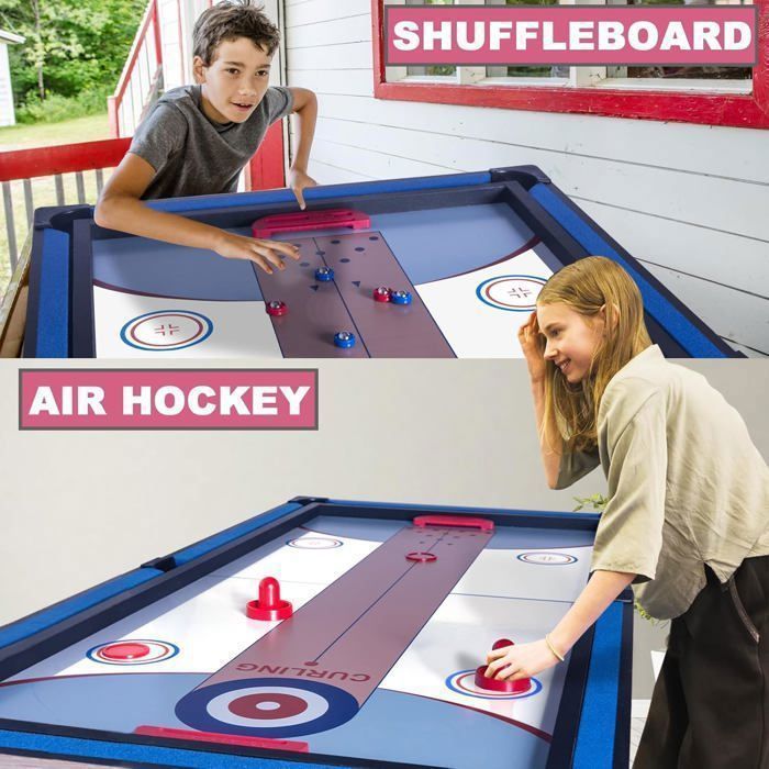 HLC Multi-Game Table, 5-in-1 Folding Game Table, Easy to Assemble, Interactive Parent-Child Games, Children's Gift, 140*74*80cm
