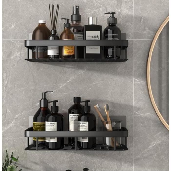 2 estantes de baño sin taladro, almacenamiento para ducha, accesorio de inodoro, para organizar productos