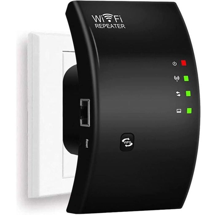 Ripetitore WiFi, potente amplificatore WiFi, 1 porta Ethernet, area di copertura fino a 200 metri quadrati